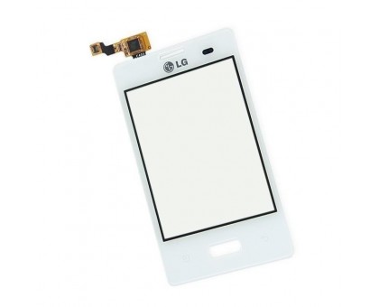 Touch screen (sensor) for LG E400 Optimus L3, white